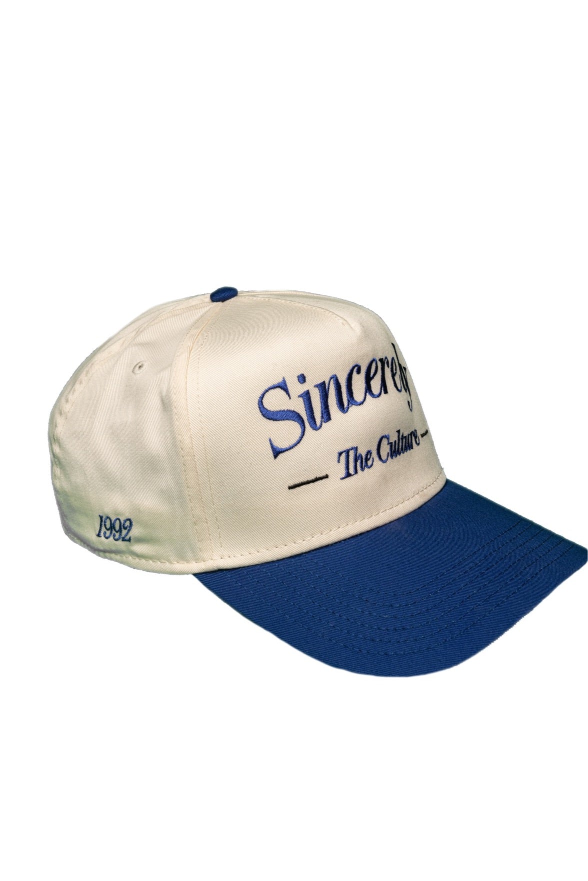 Sincerely, The Culture  Hat (Cream & Royal Blue)